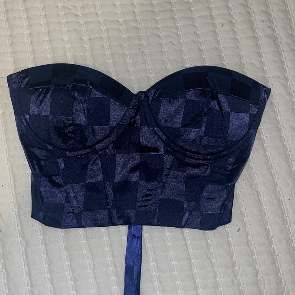 Blue and Black Corset